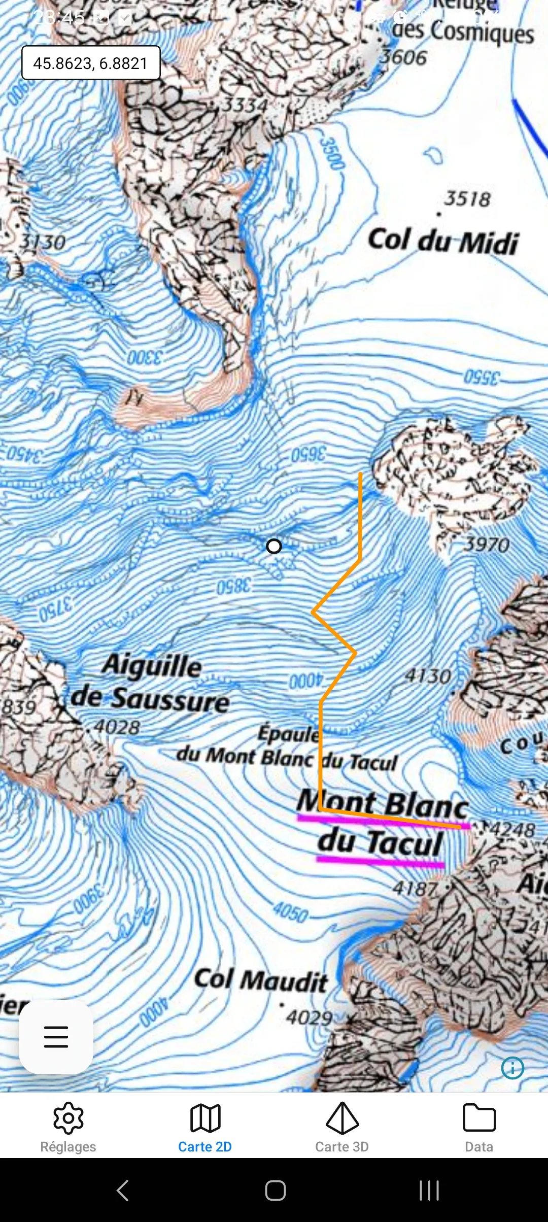 Bouton de création de repère