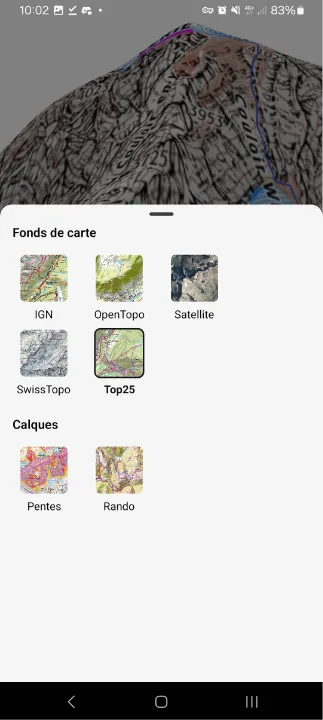 Drawer de la vue 3D