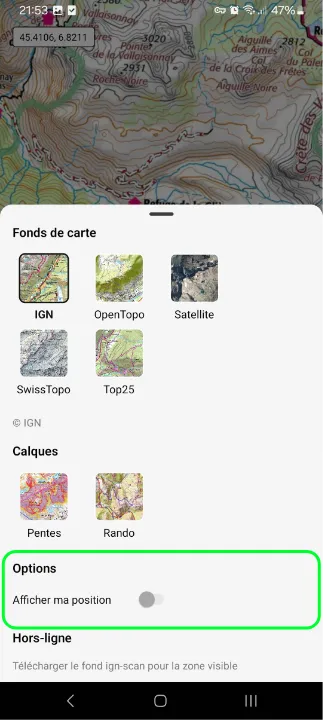 Bouton de localisation