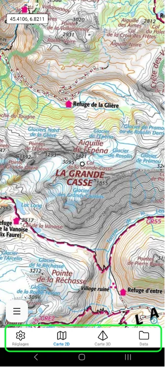 Vue générale de l'application